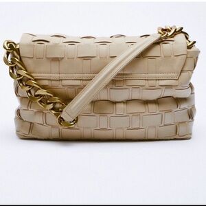 Zara Woven Soft SheepLeather
Shoulder Bag